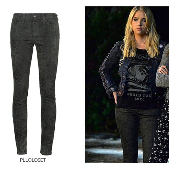 CURRENT/ELLIOTT Ankle Skinny Castle Dirty Paws Gray Coated Jeans NWT Size 28 - Picture 6 of 9